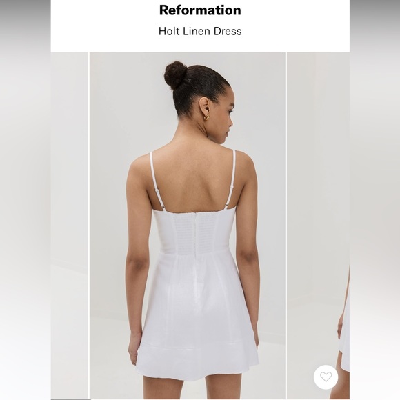 ReformationWhite Holt Linen Dress .New with all tags. Size 8.Original packaging - Picture 5 of 14